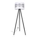 Staande Lamp CORAL 1xE27/60W/230V wengé/wit/mat chroom