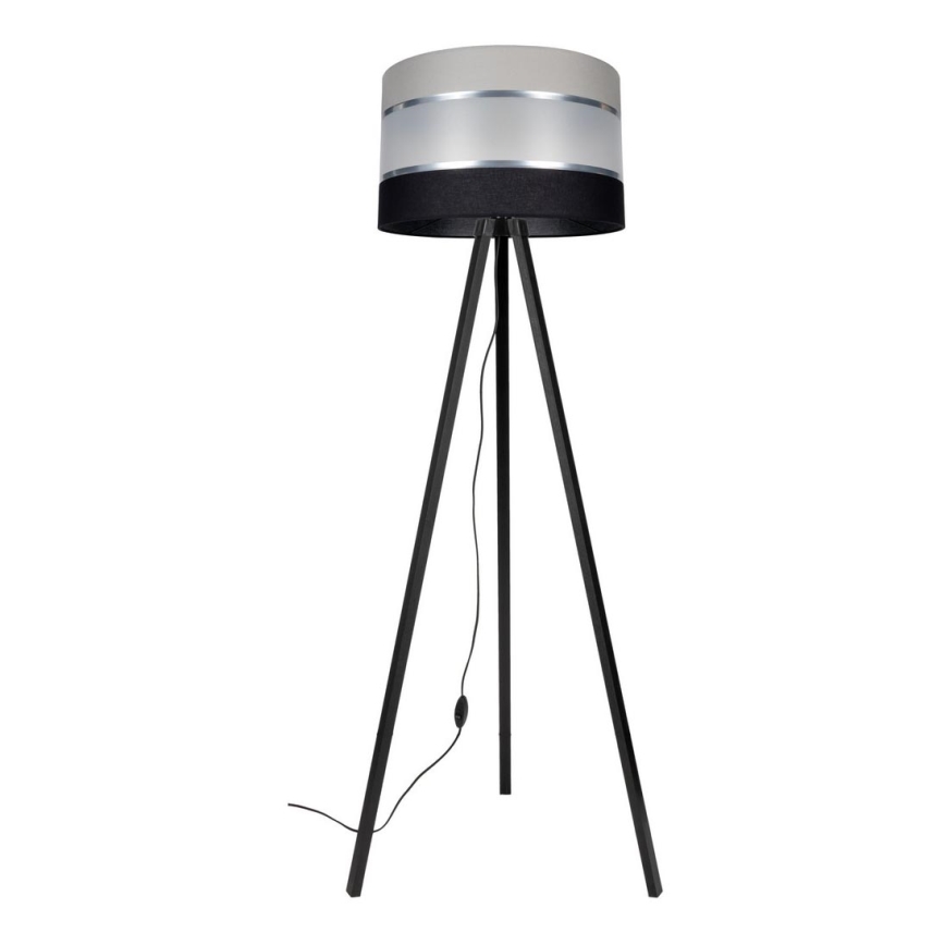Staande Lamp CORAL 1xE27/60W/230V wengé/zwart/grijs/mat chroom