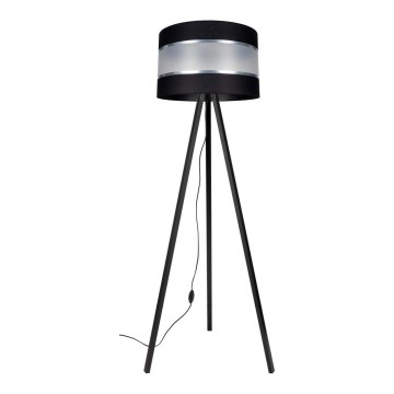 Staande Lamp CORAL 1xE27/60W/230V wengé/zwart/mat chroom