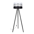 Staande Lamp CORAL 1xE27/60W/230V wengé/zwart/wit/mat chroom