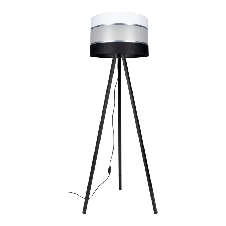 Staande Lamp CORAL 1xE27/60W/230V wengé/zwart/wit/mat chroom