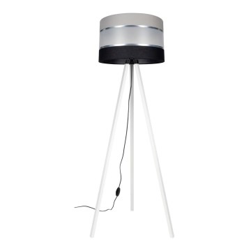 Staande Lamp CORAL 1xE27/60W/230V wit/zwart/grijs/mat chroom