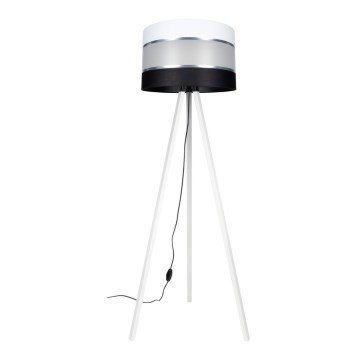 Staande Lamp CORAL 1xE27/60W/230V wit/zwart/mat chroom