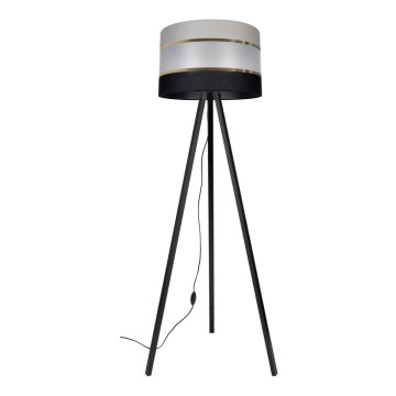 Staande lamp CORAL 1xE27/60W/230V zwart/grijs/gouden