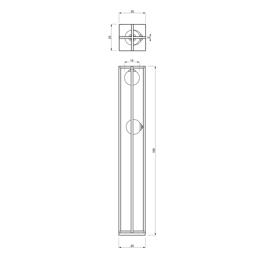 Staande lamp DIEGO 2xE14/40W/230V zwart