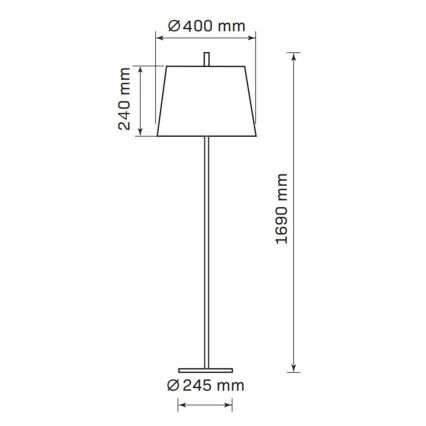 Staande Lamp ELENA 1xE27/20W/230V wit