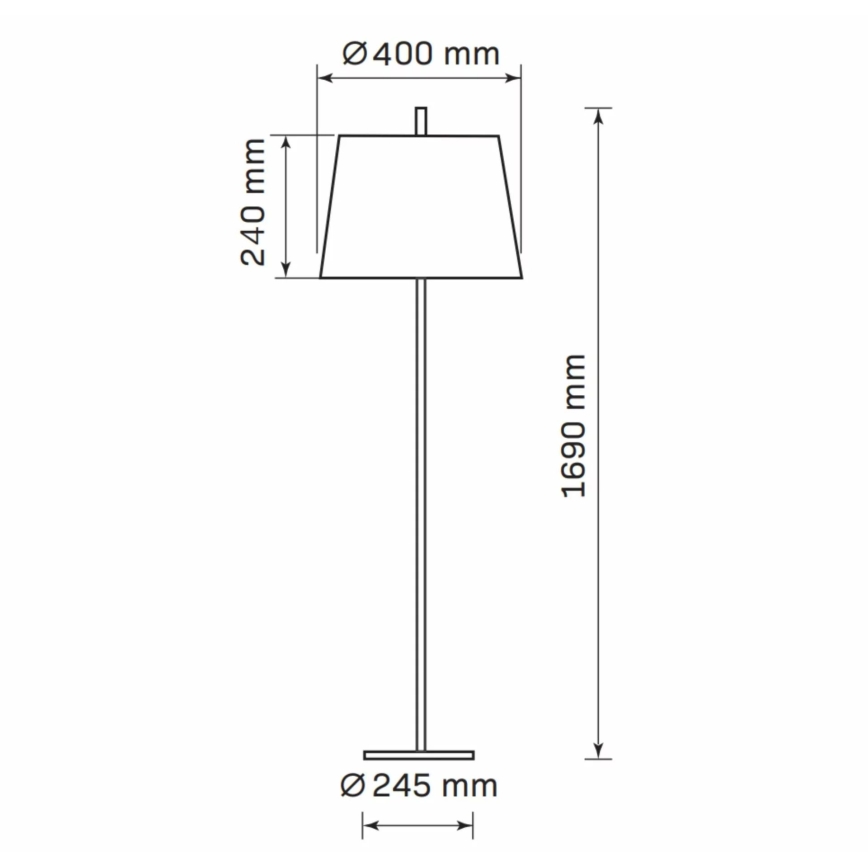 Staande Lamp ELENA 1xE27/20W/230V wit