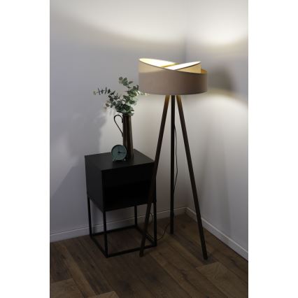 Staande lamp GALAXY 1xE27/60W/230V beige/bruin