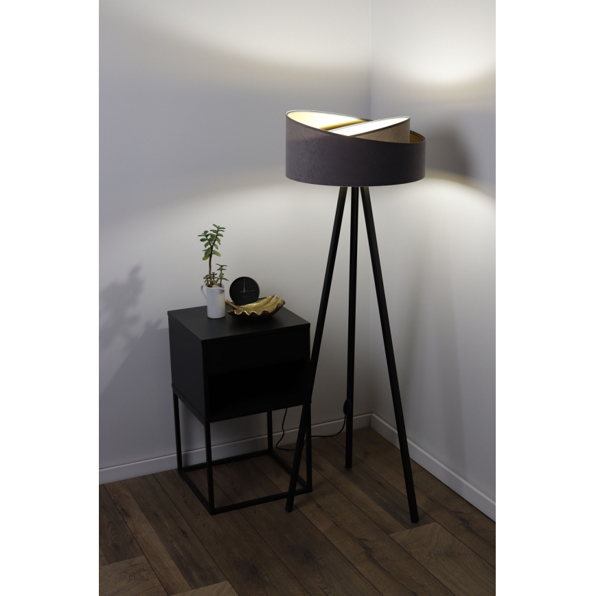 Staande lamp GALAXY 1xE27/60W/230V grijs/zwart