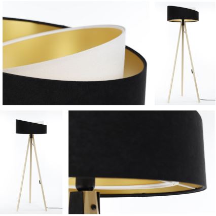 Staande lamp GALAXY 1xE27/60W/230V zwart/beige