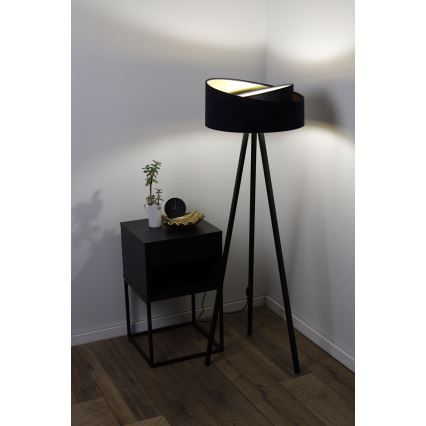 Staande lamp GALAXY 1xE27/60W/230V zwart/bruin