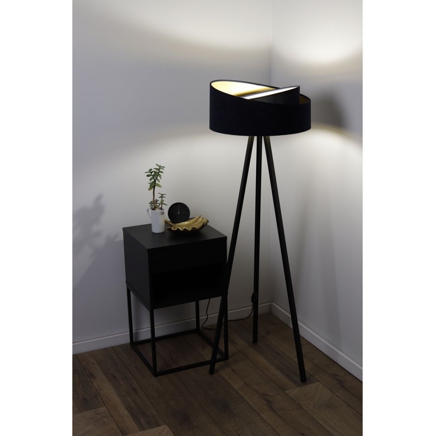 Staande lamp GALAXY 1xE27/60W/230V zwart/bruin