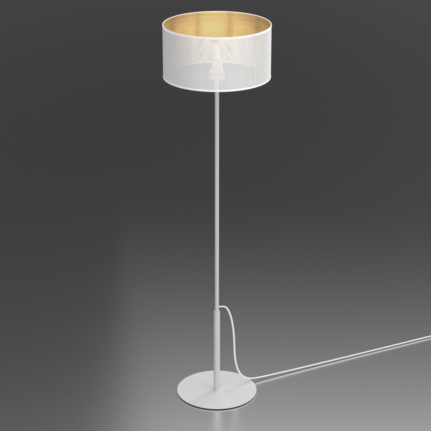Staande lamp LOFT SHADE 1xE27/60W/230V wit/gouden
