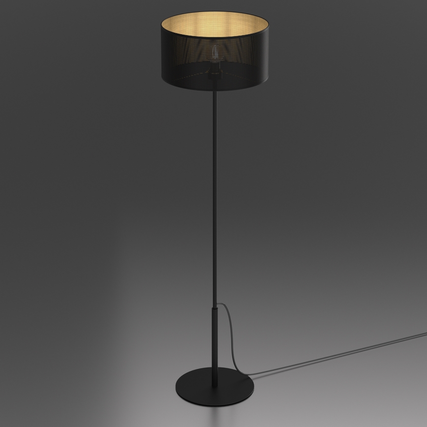 Staande lamp LOFT SHADE 1xE27/60W/230V zwart/gouden
