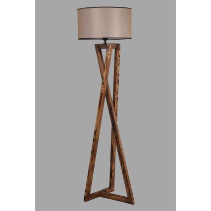 Staande lamp MACKA 1xE27/60W/230V beige/bruin