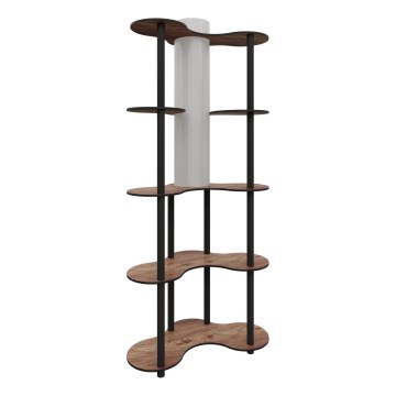 Staande lamp met planken 1xE27/40W/230V 150 cm zwart/bruin