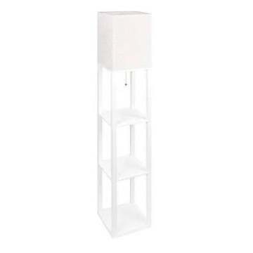 Staande lamp met planken 1xE27/60W/230V wit