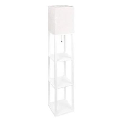 Staande lamp met planken 1xE27/60W/230V wit