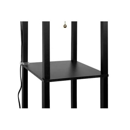 Staande lamp met planken 1xE27/60W/230V zwart/wit