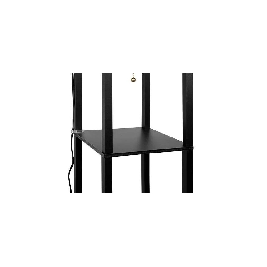 Staande lamp met planken 1xE27/60W/230V zwart/wit