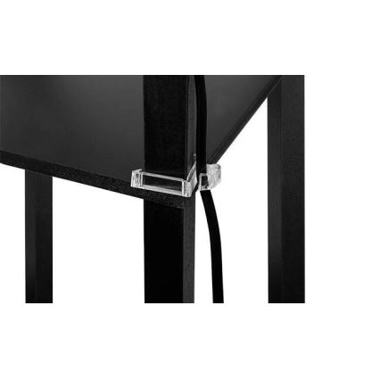 Staande lamp met planken 1xE27/60W/230V zwart/wit