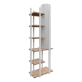 Staande lamp met planken MODA DOR 1xE27/40W/230V wit/bruin