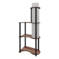 Staande lamp met planken NOTO 1xE27/40W/230V bruin/zwart