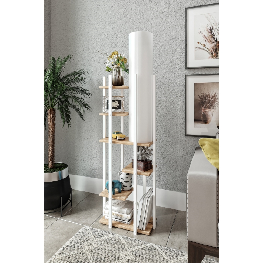Staande lamp met planken VOGUE 1xE27/40W/230V 160 cm wit