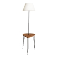 Staande lamp met tafel 1xE27/40W/230V zwart/bruin