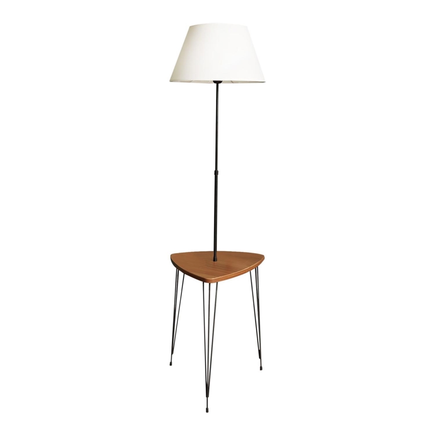 Staande lamp met tafel 1xE27/40W/230V zwart/bruin