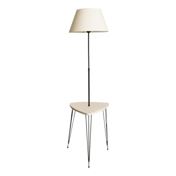 Staande lamp met tafel 1xE27/40W/230V zwart/crème