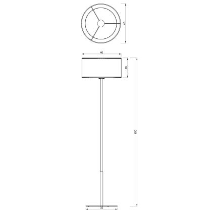 Staande lamp RATTAN 1xE27/60W/230V rotan