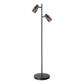Staande lamp REBECCA 2x E14/8W/230V zwart/rookglas