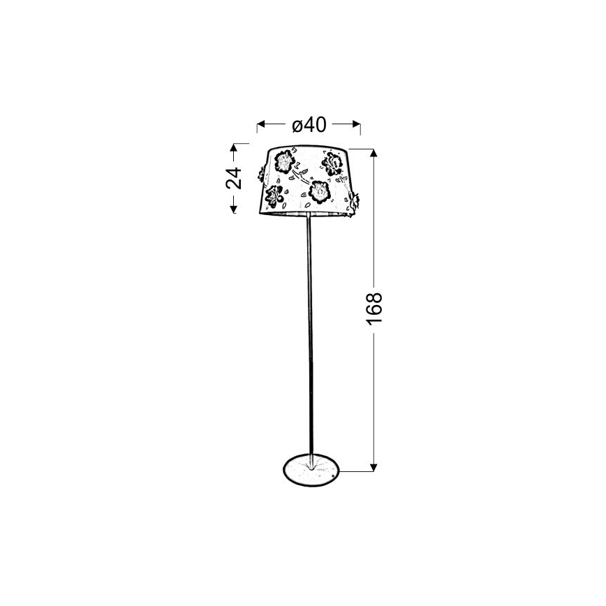 Staande lamp ROSA 3xE14/40W/230V wit