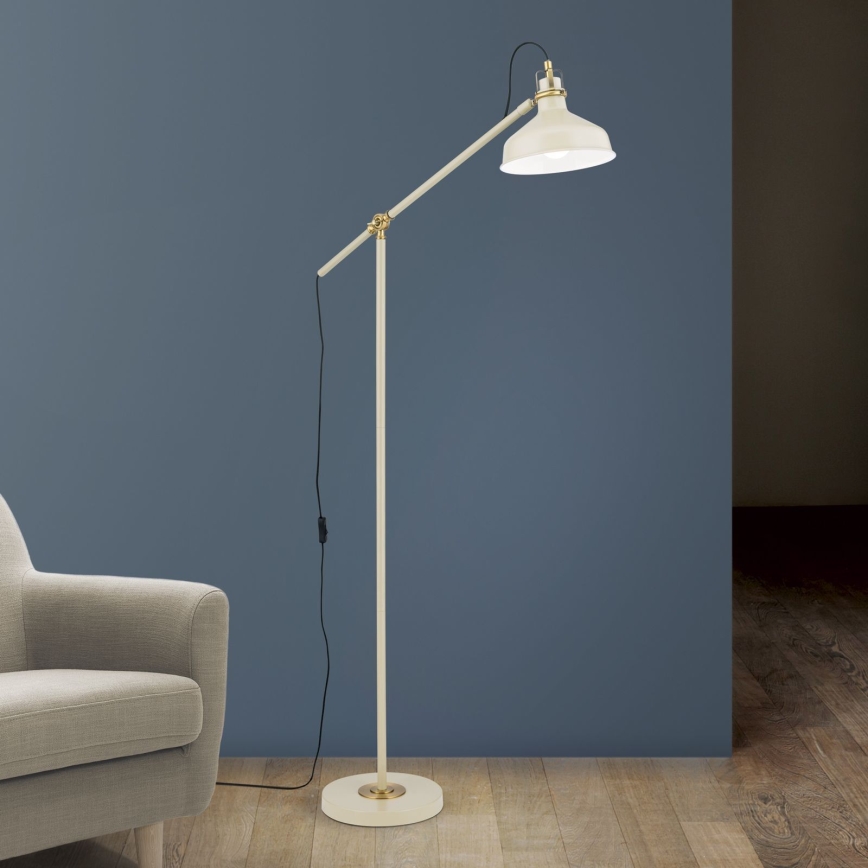 Staande Lamp SCHILLER 1xE27/40W/230V crème/brons