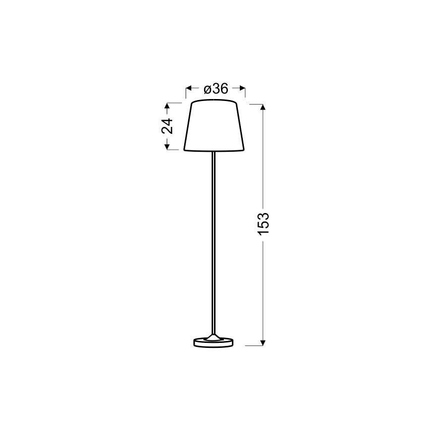 Staande lamp SEGIN 1xE27/60W/230V grijs/glanzend chroom 