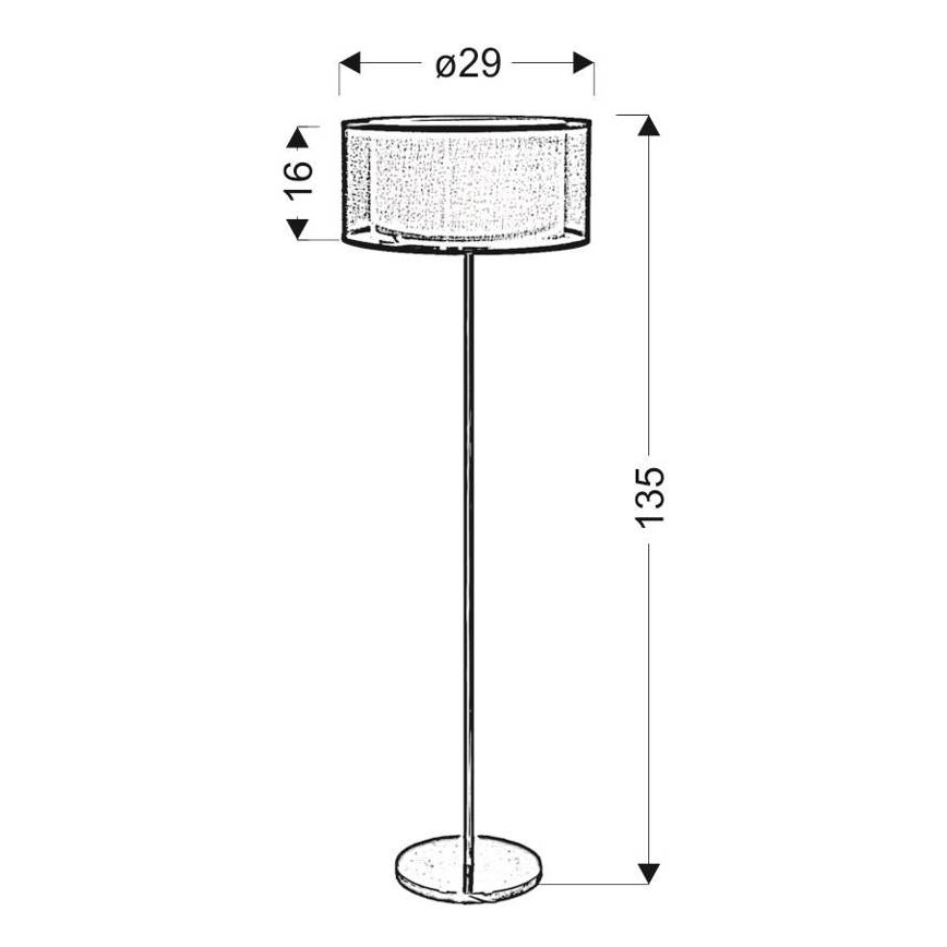 Staande lamp SOLO 3xE14/40W/230V grijs/glanzend chroom 