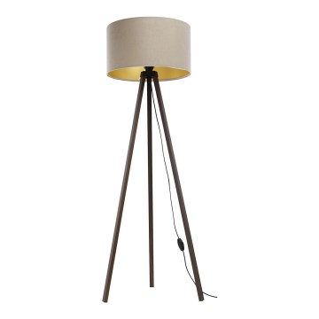 Staande Lamp STANDART 1xE27/60W/230V beige/bruin