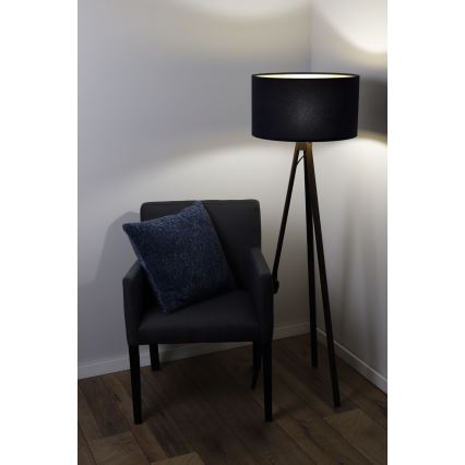 Staande lamp STANDART 1xE27/60W/230V blauw/wenge