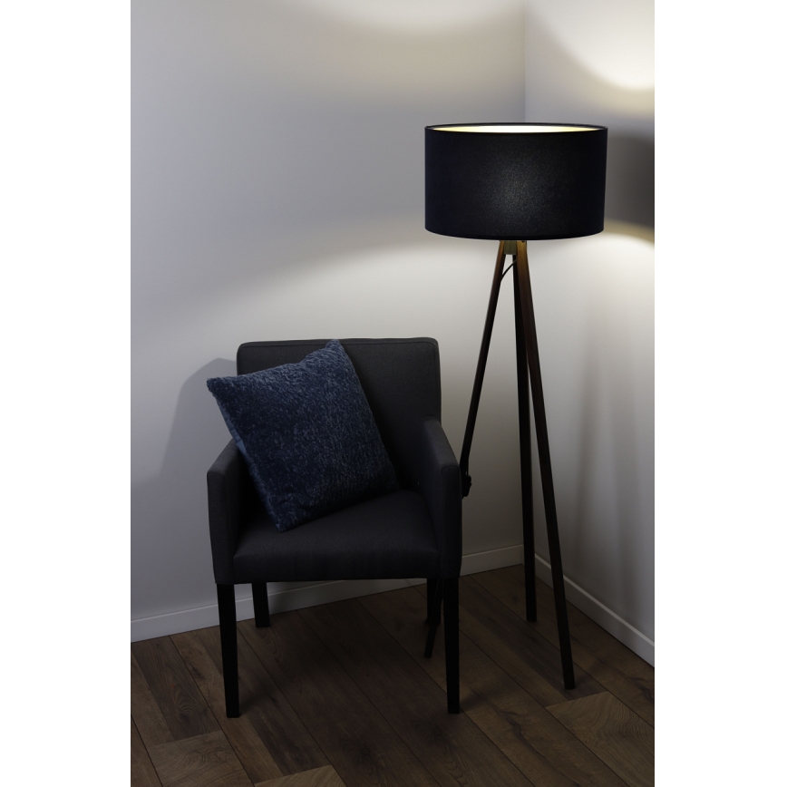 Staande lamp STANDART 1xE27/60W/230V blauw/wenge