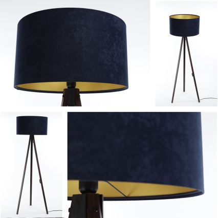 Staande lamp STANDART 1xE27/60W/230V blauw/wenge