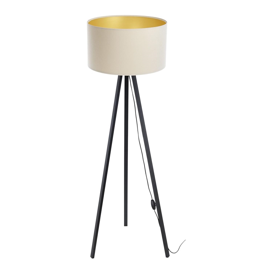 Staande lamp STANDART 1xE27/60W/230V crème/wengé