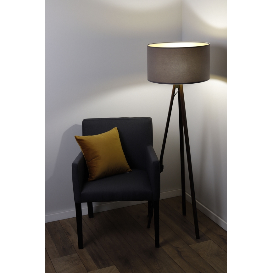 Staande Lamp STANDART 1xE27/60W/230V grijs/bruin