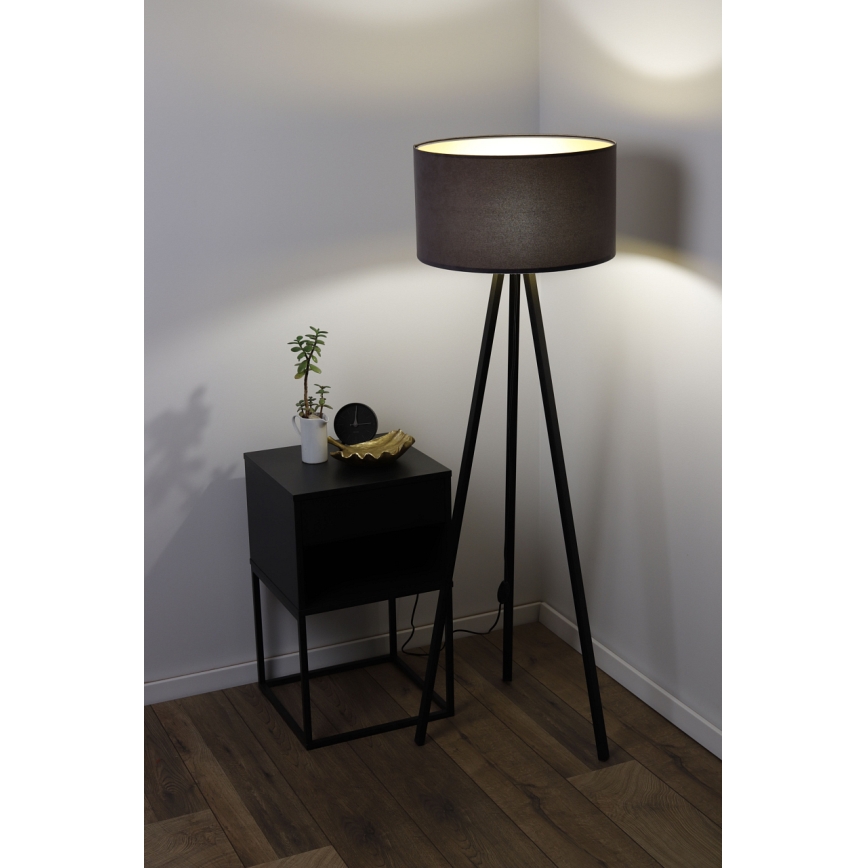Staande lamp STANDART 1xE27/60W/230V grijs/wenge