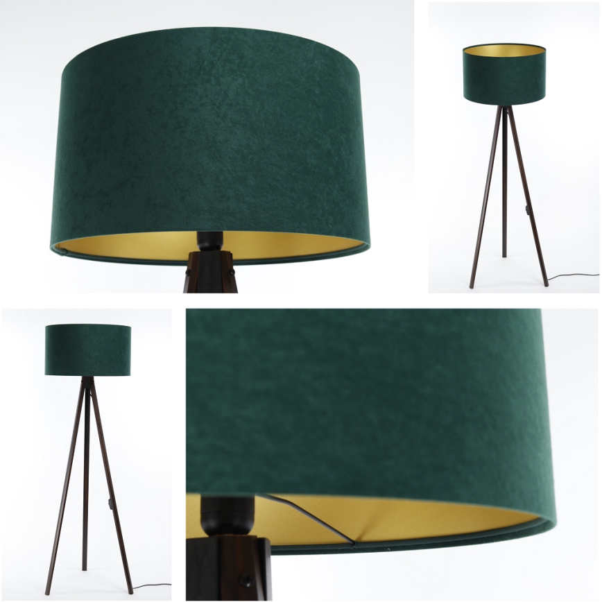 Staande lamp STANDART 1xE27/60W/230V groen/wengé