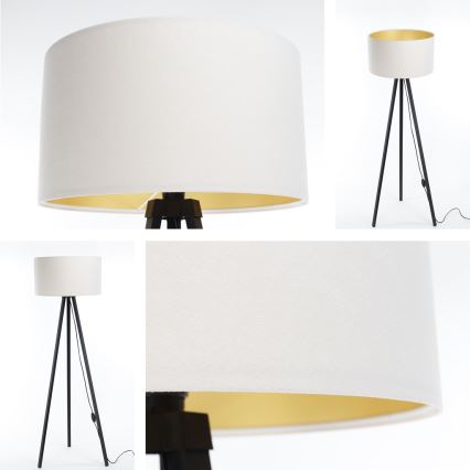 Staande lamp STANDART 1xE27/60W/230V wit/wenge