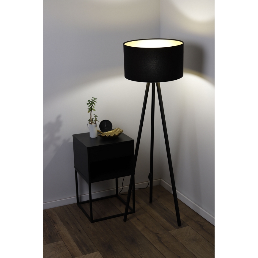 Staande lamp STANDART 1xE27/60W/230V zwart/wenge