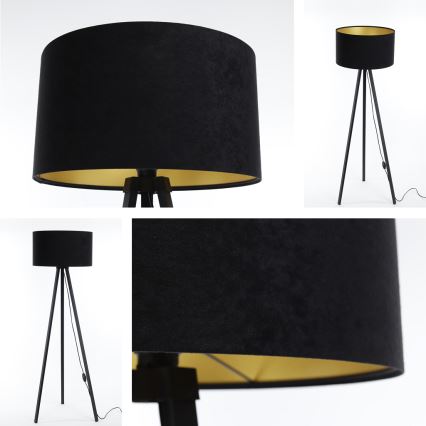 Staande lamp STANDART 1xE27/60W/230V zwart/wenge