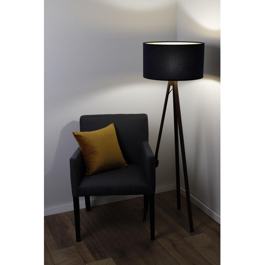 Staande lamp STANDART 1xE27/60W/230V zwart/wenge
