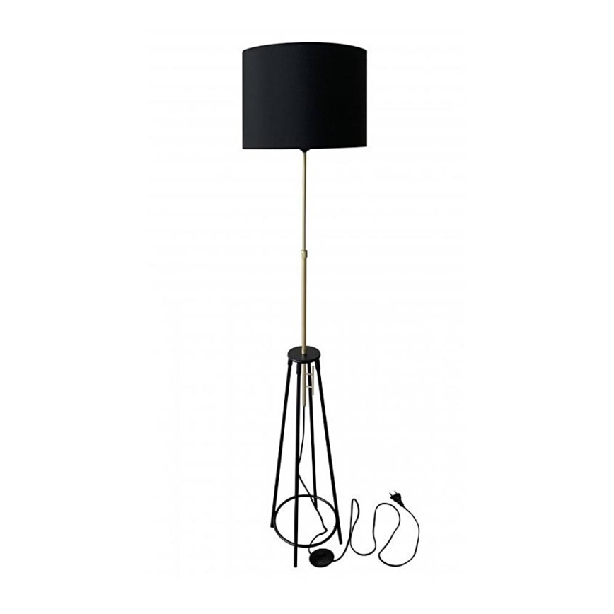 Staande lamp TEGOLA 1xE27/60W/230V zwart/gouden